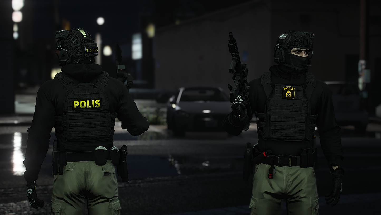 Väst (TBAS) med polis emblem